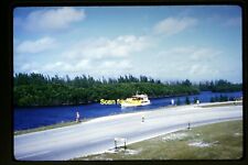 Fort Lauderdale Florida Sign & Chris Craft Boat in1960 Kodachrome Slide aa 12-1a picture