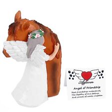 Figurine Gifts for Women Horse Lovers Girl Embrace Horse Statue Decor Hand-Pain picture