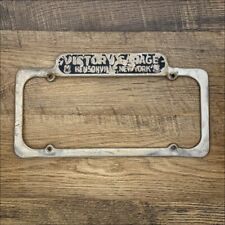 Original HENSONVILLE, NEW YORK Aluminum License Plate Frame - Victory Garage picture