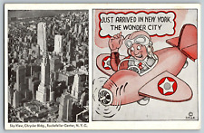 Sky-View, Chrysler Bldg. Rockefeller Center, New York Center - Vintage Postcard picture