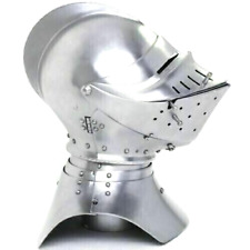 Medieval Helmet 20ga Steel Helmet Tournament Close Armor Knight Sca Replica Larp picture