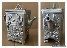 Arthur Court 2006 Cast Aluminum Teabag Dispenser Shaped As A Tea Pot 🆓📦 picture