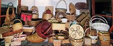 Huge Wholesale Lot of 65 Various Rattan Wicker Bamboo Woven Baskets of ALL KINDS picture