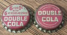 2 Diff DOUBLE COLA soda Bottle Caps Cork Unused  picture