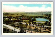 Muskogee OK-Oklahoma, Scene At Honor Heights Park, Antique Vintage Postcard picture