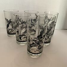 6 FEDERAL GAME BIRD/ PHEASANT Bar/Drinking GLASSES MCM Signed Lynn Bogue Hunt picture