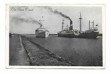 M.S VICTORIA ON THE SUEZ CANAL REAL BLACK AND WHITE PHOTO POSTCARD NEW UNUSED EX picture