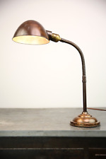 Vintage Antique Industrial Faries Brass Desk Lamp Light Bankers lamp tabletop picture