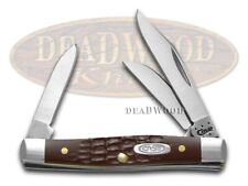 Case xx Knives Small Stockman Jigged Brown Delrin Stainless Pocket Knife 00081 picture