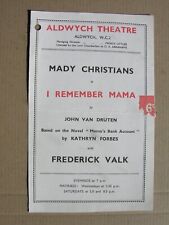 1948 I REMEMBER MAMA Van Druten Mady Christians, Frederick Valk Adrienne Gessner picture