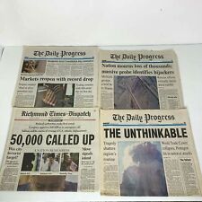 4 Virginia Newspapers September 11th 12 13 15 18 2001 Daily Progress Richmond picture