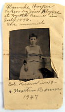 Antique Tintype Photograph, 1896 Young Girl 2x3 picture