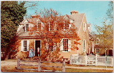 Williamsburg Virginia The Brush Everand House Oldest Garden VA Vintage Postcard picture