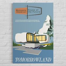 Retro Disneyland Poster Art- Monsanto House of the Future 12x18 picture