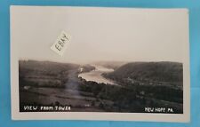 RPPC New Hope PA View from Bowmans Tower C1930 Washing Crossing Park River  picture