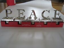 Peace 5 Count Christmas Stocking Holder Set Silver Target Wondershop New picture