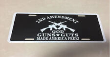 2ND AMENDMENT GOD GUNS GUTS AR15 M4 MACHINE GUN Aluminum Embossed License Plate picture