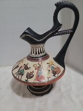 Vintage Greek Souvenirs - Urn Pitcher  - Hand Painted Artist Signed picture