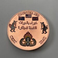 RARE US-Australia-UK Counter IED CEXC IRAQ Brass Cone Challenge Coin picture