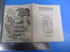 Vintage Ideal Avon Theatre Program Jan 1951 Pagan Love Song Springfield VT S8005 picture