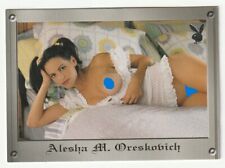 2008 PLAYBOY TRADING CARD - ALESHA M. ORESKOVICH - #1 - PLAYMATE VAULT picture