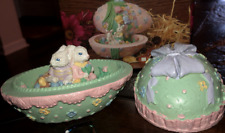 Vintage Ceramic 3-D Decorated Easter Egg Decor picture