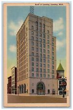 c1950s Entrance to Bank of Lansing, Lansing Michigan MI Vintage Postcard picture