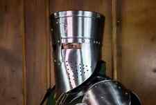 Medieval Reynald Crusader Great Helmet - Handmade 18 Gauge Steel - Authentic picture