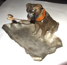 English Bulldog Nodder Smoking a Pipe Antique Estate Find picture