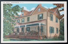 Postcard Narrowsburgh NY - The Rustic Inn with People on Porch picture