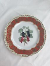 Andrea by Sadek Winterthur 8.25 Inch Porcelain Grapes Salad Plate NEW picture