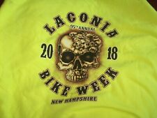 2018 Motorcycle Week Laconia, NH - Yellow / Green - 2XL Hooded Sweatshirt - New picture
