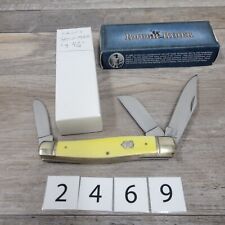 Rough Rider Knife Stockman RR603 Yellow Handle Pocket Knife  picture