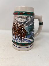 1993 Budweiser Stein 7” Holiday Collector ‘Special Delivery’ Handcrafted COA picture