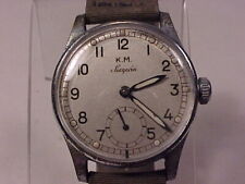 ORIG'L, RARE & VG+ Kriegsmarine Wristwatch w/ Low Serial Number (Siegerin) SALE picture