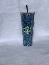New turquoise multicolor rhinestone filled venti starbucks tumbler/Gifts for Her picture