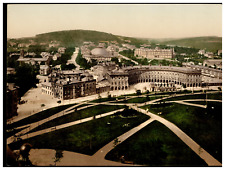 England. Derbyshire. Buxton from the Town Hall.  Vintage Photochrome by P.Z, P picture