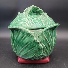 Vintage 1954 McCoy USA Green Cabbage Grease Pot Cookie Biscuit Jar picture