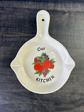 Vintage Our Kitchen Wall Hanging Ceramic Frying Pan Decor Decorative Japan picture