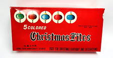 Rare Vintage Dong Fain Handcrafted Studio 5 Colors 10 Total Christmas Lite picture