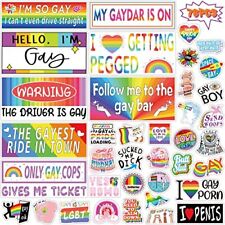 76PCS Original Funny Gay Prank Bumper Stickers, Funny LGBT Gay Stickers for Cars picture
