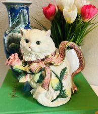 Vintage Fitz and Floyd Kittens and Roses Teapot Hand Painted picture