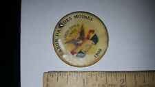 1908 PIN PINBACK CELLO BUTTON MEDAL LABOR DAY DES MOINES LOOK picture