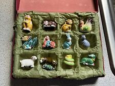 Chinese Zodiac Painted Wood Miniature Figurines Set Of 12 As Is picture