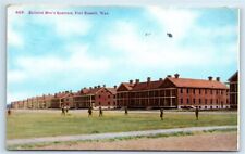 Postcard Enlisted Men's Quarters, Fort Russell, Wyoming 1912 G160 picture