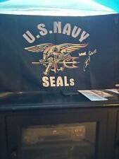 Robert O'Neill Signed U.S. Navy Seals Flag Inscribed Never Quit PSA/DNA picture