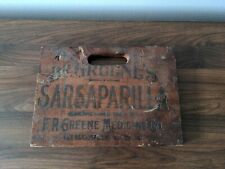 Antique 1900s Wood DR GREENE'S SARSAPARILLA 13.5