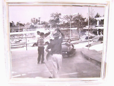 Vintage B&W Photo 1950's Go Carts Young Boys Girl Ribbed Clear Frame Americana picture