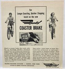 1946 Bendix Coaster Brake Bicycle Print Ad Man Cave Art Deco 40's Elmira NY picture