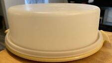 Vintage Tupperware #719 Pie Or Cake Keeper Carrier with Lid Harvest Gold picture